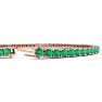 5 Carat Emerald Tennis Bracelet In 14 Karat Rose Gold, 7 1/2 Inches Image-3