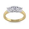 1 1/2 Carat Three Diamond Ring In 14 Karat Yellow Gold Image-1