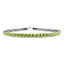 4 3/4 Carat Peridot Tennis Bracelet In 14 Karat White Gold, 8 1/2 Inches Image-1