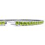 4 3/4 Carat Peridot Tennis Bracelet In 14 Karat White Gold, 8 1/2 Inches Image-3