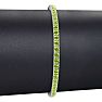 4 3/4 Carat Peridot Tennis Bracelet In 14 Karat White Gold, 8 1/2 Inches Image-5