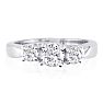 Very Fine 2ct Trellis Style Engagement Ring in 14k White Gold Image-1