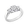 Very Fine 2ct Trellis Style Engagement Ring in 14k White Gold Image-2