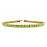 3 1/2 Carat Peridot Tennis Bracelet In 14 Karat Yellow Gold, 6 Inches Image-1