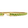 3 1/2 Carat Peridot Tennis Bracelet In 14 Karat Yellow Gold, 6 Inches Image-3