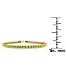3 1/2 Carat Peridot Tennis Bracelet In 14 Karat Yellow Gold, 6 Inches Image-4