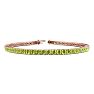 4 1/4 Carat Peridot Tennis Bracelet In 14 Karat Rose Gold, 7 1/2 Inches Image-1