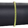 5 Carat Peridot Tennis Bracelet In 14 Karat Rose Gold, 9 Inches Image-5