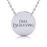 Sterling Silver Disc Necklace, 18 Inches Image-1