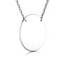 Sterling Silver Disc Necklace With Free Custom Engraving, 18 Inches Image-2