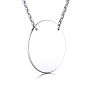 Sterling Silver Disc Necklace, 18 Inches Image-2