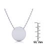 Sterling Silver Disc Necklace With Free Custom Engraving, 18 Inches Image-4