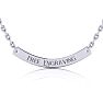 Sterling Silver Curved Bar Necklace With Free Custom Engraving, 18 Inches Image-1
