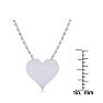 Sterling Silver Heart Necklace With Free Custom Engraving, 18 Inches Image-3