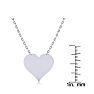 Sterling Silver Heart Necklace, 18 Inches Image-3