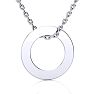 Sterling Silver Endless Circle Necklace With Free Custom Engraving, 18 Inches Image-1