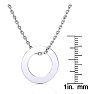 Sterling Silver Endless Circle Necklace With Free Custom Engraving, 18 Inches Image-2