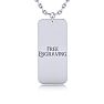 Sterling Silver Rectangular Tag Necklace With Free Custom Engraving, 18 Inches Image-1