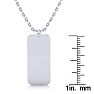 Sterling Silver Rectangular Tag Necklace With Free Custom Engraving, 18 Inches Image-2