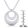 Sterling Silver Duet Circle Necklace With Free Custom Engraving, 18 Inches Image-2