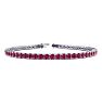 Ruby Bracelet; Ruby Tennis Bracelet; 5 1/4 Carat Ruby Tennis Bracelet In 14 Karat White Gold Image-1