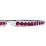 Ruby Bracelet; Ruby Tennis Bracelet; 5 1/4 Carat Ruby Tennis Bracelet In 14 Karat White Gold Image-3