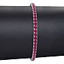 Ruby Bracelet; Ruby Tennis Bracelet; 5 1/4 Carat Ruby Tennis Bracelet In 14 Karat White Gold Image-5