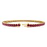 Ruby Bracelet; Ruby Tennis Bracelet; 6 1/3 Carat Ruby Tennis Bracelet In 14 Karat Yellow Gold Image-2