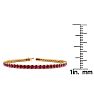 Ruby Bracelet; Ruby Tennis Bracelet; 6 1/3 Carat Ruby Tennis Bracelet In 14 Karat Yellow Gold Image-4