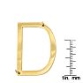 D Initial Sideways Necklace In Gold Overlay, 18 Inches Image-2
