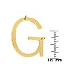 G Initial Sideways Necklace In Gold Overlay, 18 Inches Image-2