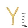 Y Initial Sideways Necklace In Gold Overlay, 18 Inches Image-2