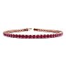 Ruby Bracelet; Ruby Tennis Bracelet; 5 1/2 Carat Ruby Tennis Bracelet In 14 Karat Rose Gold Image-1