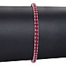 Ruby Bracelet; Ruby Tennis Bracelet; 5 1/2 Carat Ruby Tennis Bracelet In 14 Karat Rose Gold Image-5