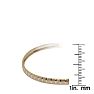 10K Yellow Gold Flexible Bangle Bracelet With Brush Design, 7 Inches Image-2