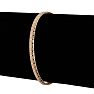 10K Yellow Gold Flexible Bangle Bracelet With Brush Design, 8 Inches Image-3