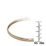 10K Yellow Gold Flexible Bangle Bracelet With Filigree Design, 8 Inches Image-2