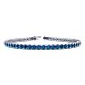 4 1/2 Carat Blue Diamond Tennis Bracelet In 14 Karat White Gold, 8 Inches Image-1