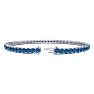 4 1/2 Carat Blue Diamond Tennis Bracelet In 14 Karat White Gold, 8 Inches Image-2