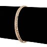 10K Yellow Gold Flexible Bangle Bracelet With Fancy Diamond Cut Design, 8 Inches Image-3