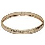 10K Yellow Gold Flexible Bangle Bracelet With Classic Diamond Cut Design, 8 Inches Image-1