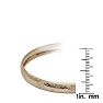 10K Yellow Gold Flexible Bangle Bracelet With Classic Diamond Cut Design, 8 Inches Image-2