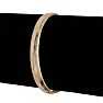 10K Yellow Gold Flexible Bangle Bracelet With Classic Diamond Cut Design, 8 Inches Image-3