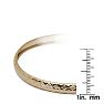 10K Yellow Gold Flexible Bangle Bracelet With Polished Diamond Cut Design, 8 Inches Image-2