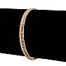 10K Yellow Gold Flexible Bangle Bracelet With Polished Diamond Cut Design, 8 Inches Image-3