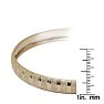10K Yellow Gold Flexible Bangle Bracelet With Unique Diamond Cut Design, 8 Inches Image-2