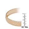 10K Yellow Gold Flexible Bangle Bracelet With Double X Diamond Cut Design, 7 Inches Image-2