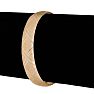 10K Yellow Gold Flexible Bangle Bracelet With Double X Diamond Cut Design, 7 Inches Image-3