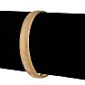 10K Yellow Gold Flexible Bangle Bracelet With Bow and Leaves Diamond Cut Design, 8 Inches Image-3