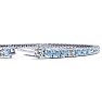 Aquamarine Bracelet: Aquamarine Jewelry: 4 Carat Aquamarine And Diamond Graduated Tennis Bracelet In 14 Karat White Gold, 7 Inches Image-3